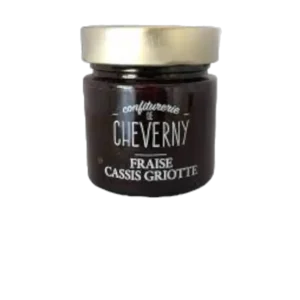 CONFITURE EXTRA DE FRAISE. CASSIS. GRIOTTE 280 GR