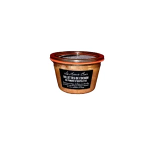 RILLETTES DE COCHON AU PIMENT D'ESPELLETTE BOCAL 250 GR