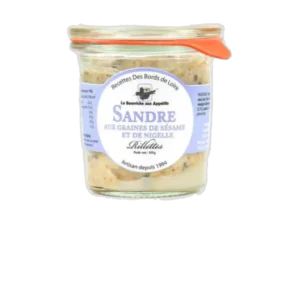 RILLETTES DE SANDRE AUX GRAINES DE SESAME ET NIGELLE 100 GR