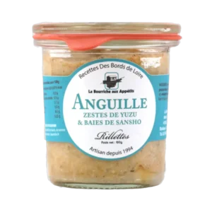 RILLETTES D'ANGUILLE AUX ZESTE DE YUZU ET BAIE DE SANSHO 100 GR