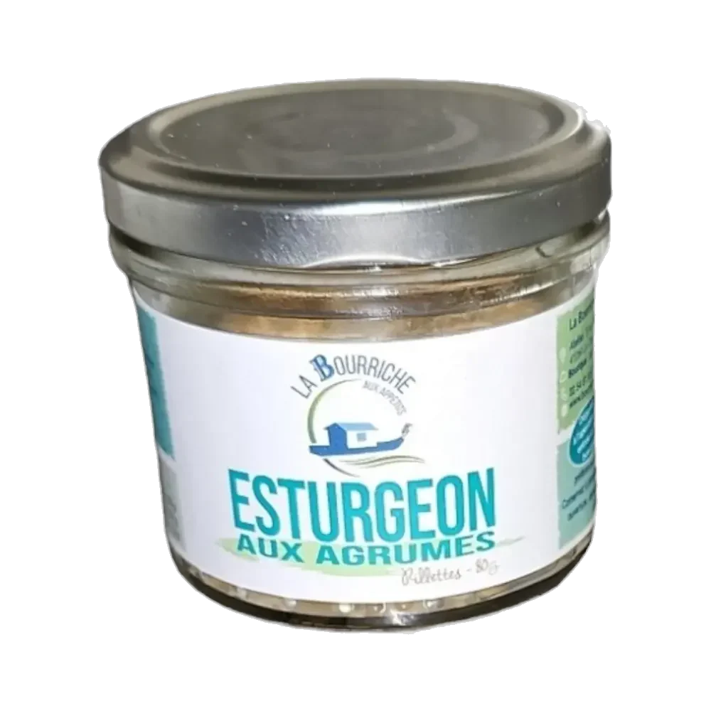 RILLETTES D'ESTURGEON AUX AGRUMES 80 GR