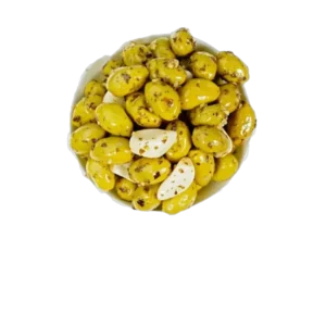 OLIVES CASSEES A L'AIL